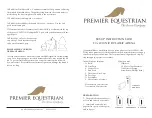 Arena Company PREMIER EQUESTRIAN Setup Instructions preview