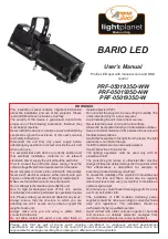 Preview for 1 page of Arena Luci BARIO LED User Manual