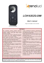 Preview for 1 page of Arena Luci LC9182SZG-DIM User Manual