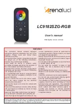 Preview for 1 page of Arena Luci LC9182SZG-RGB User Manual