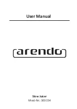 Preview for 1 page of ARENDO 303154 User Manual