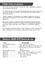 Preview for 5 page of Ares OPTIM 300 CP Instruction Manual