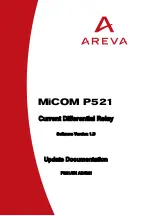 Предварительный просмотр 1 страницы Areva MiCOM P521 Documentation Update