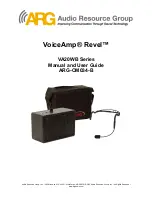 ARG VoiceAmp Revel User Manual preview