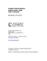 Preview for 1 page of Argent Data Systems OpenTracker USB User Manual