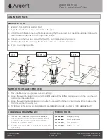 Предварительный просмотр 2 страницы Argent BATH FILLER Care & Installation Manual