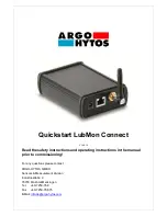 Предварительный просмотр 1 страницы Argo-Hytos LubMon Connect Quick Start Manual