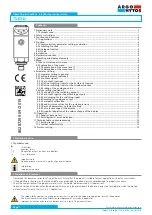 Preview for 1 page of Argo-Hytos TSE3-D Operating Instructions Manual