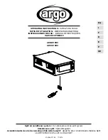 Argo ADIBS13DC Operating Instructions Manual preview