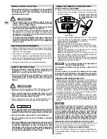 Preview for 4 page of Argo ADIBS13DC Operating Instructions Manual