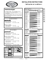 Argo AE518DC Installation Instructions Manual preview