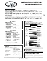 Preview for 13 page of Argo AE720SH Installation Instructions Manual