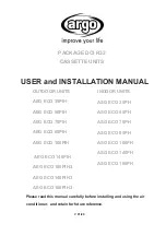 Preview for 1 page of Argo AEG ECO 100PIH User And Installation Manual