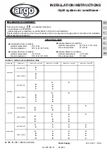 Preview for 1 page of Argo AEI1G110EMX Installation Instructions Manual