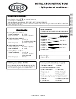 Argo AWI826-835 Installation Instructions Manual preview