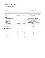 Preview for 4 page of Argo FCIBS9 Technical Data & Service Manual