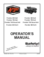 Argo Frontier 600 6x6 Operator'S Manual preview