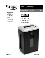 Argo JP 6215CD Instruction Manual preview
