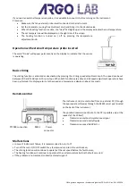 Preview for 4 page of Argo M2-D Pro User Manual