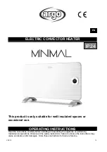 Argo MINIMAL Operating Instructions Manual preview