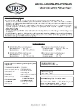 Argo SD Installation Instructions Manual preview