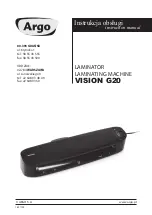 Argo VISION G20 Instruction Manual preview