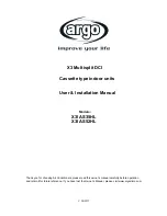 Argo X3I AS35HL User & Installation Manual предпросмотр