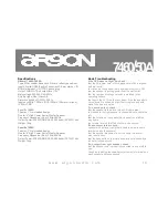 Preview for 10 page of argon audio 7450A Owner'S Manual