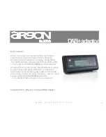 Preview for 1 page of argon audio DAB+ Adaptor User Manual