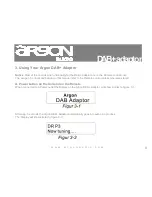 Preview for 8 page of argon audio DAB+ Adaptor User Manual