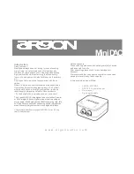 Preview for 3 page of argon audio Mini DAC Instruction Manual