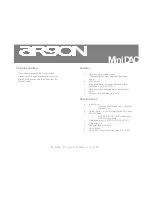 Preview for 6 page of argon audio Mini DAC Instruction Manual