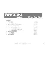 Preview for 2 page of argon audio Music Box One User Manual