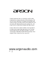 Preview for 12 page of argon audio SUB850 Instruction Manual