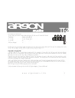 Preview for 7 page of argon audio tt-2 Owner'S Manual