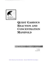 Preview for 2 page of Argonaut Technologies QUEST GASEOUS REACTION AND CONCENTRATION MANIFOLD User Manual