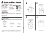 Предварительный просмотр 2 страницы Argos Home Circular Ottoman Shoe Storage Grey 691/0400 Safety And Care Manual