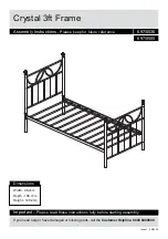 Предварительный просмотр 1 страницы Argos Home Crystal 3ft Frame 697/0536 Assembly Instructions Manual