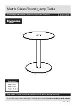 Предварительный просмотр 1 страницы Argos Home hygena Matrix Glass Round amp Table Assembly Instructions