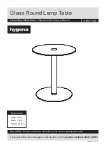 Предварительный просмотр 1 страницы Argos Home hygena Matrix Round Glass Lamp Table Assembly Instructions