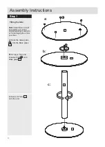 Предварительный просмотр 4 страницы Argos Home hygena Matrix Round Glass Lamp Table Assembly Instructions