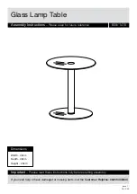 Argos Home Matrix Round Glass Lamp Table Assembly Instructions Manual предпросмотр