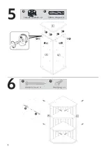 Предварительный просмотр 8 страницы Argos Home Tongue and Groove Corner Shelf 488/2884 Assembly Instructions Manual