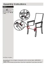 Предварительный просмотр 6 страницы Argos Amalfi Armchair 1425361 Assembly Instructions Manual