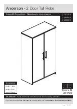 Предварительный просмотр 1 страницы Argos Anderson 2 Door Tall Robe 258/2588 Assembly Instructions Manual