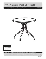 Argos AVR 4 Seater Patio Set Assembly Instructions предпросмотр