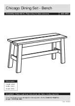 Preview for 1 page of Argos Chicago Dining Set Bench Assembly Instructions Manual