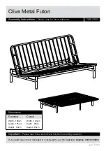 Argos Clive Metal Futon 758/7502 Assembly Instructions Manual preview