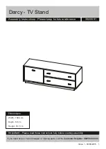 Argos Darcy TV Stand 392/5591 Assembly Instructions Manual предпросмотр