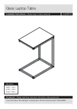 Argos Glass Laptop Table 402/9616 Assembly Instructions Manual preview